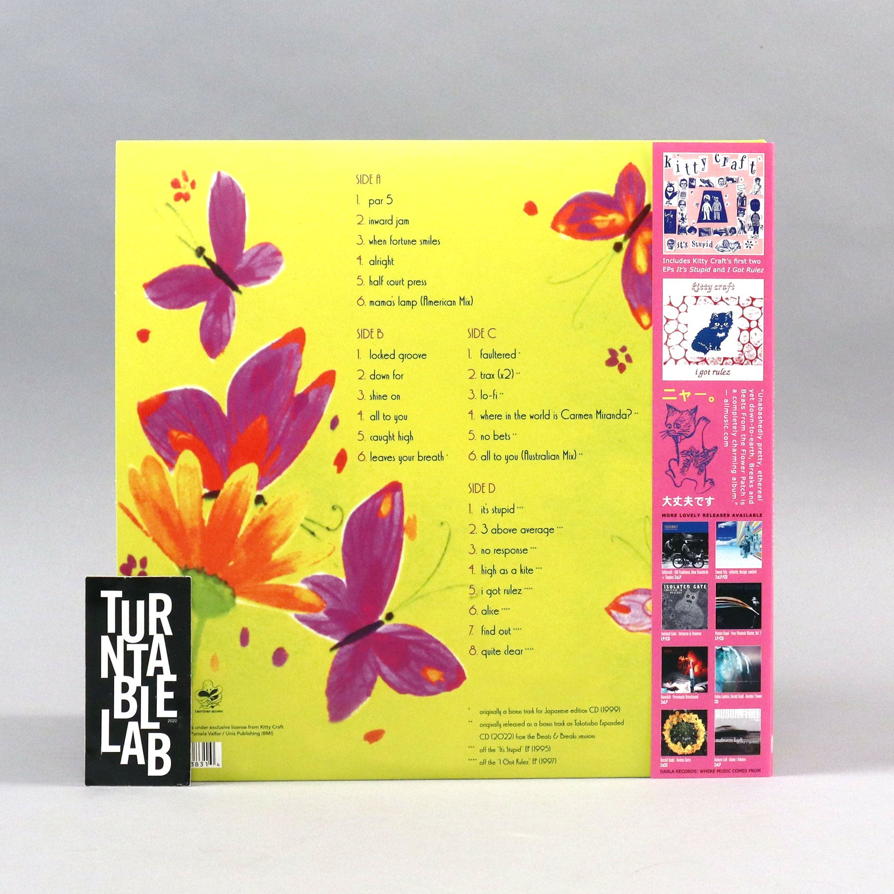 Exclusive Turntable Lab: Kitty Craft's Beats and Breaks from the Flower Patch 2LP Colored Vinyl