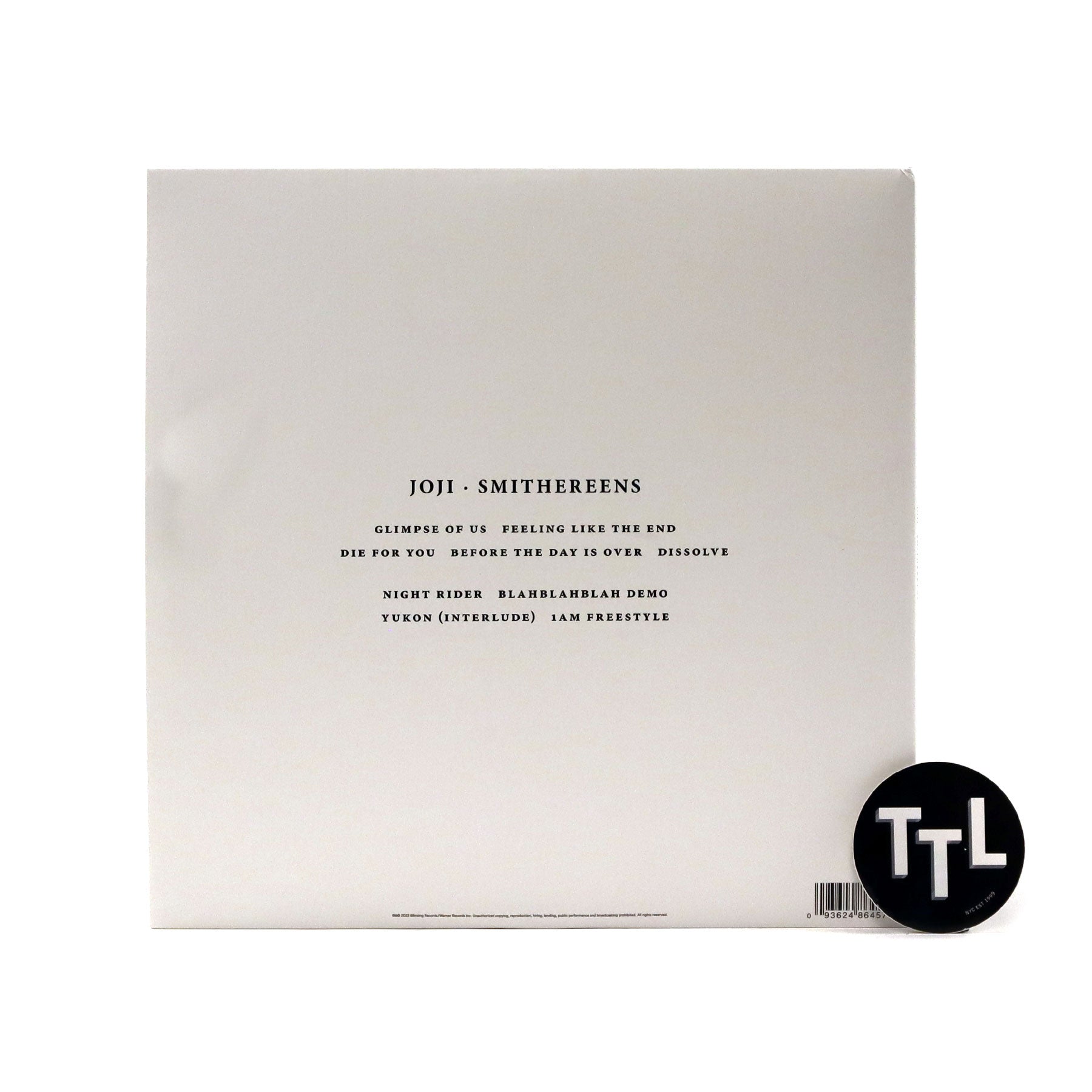 Limited Edition Indie Exclusive: Joji's Smithereens Vinyl LP in Colored Clear Vinyl