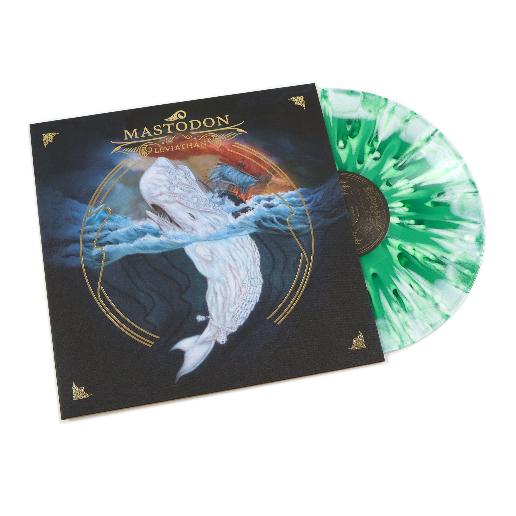 Mastodon's Leviathan: 20th Anniversary Green Splatter Vinyl LP - Limited Edition