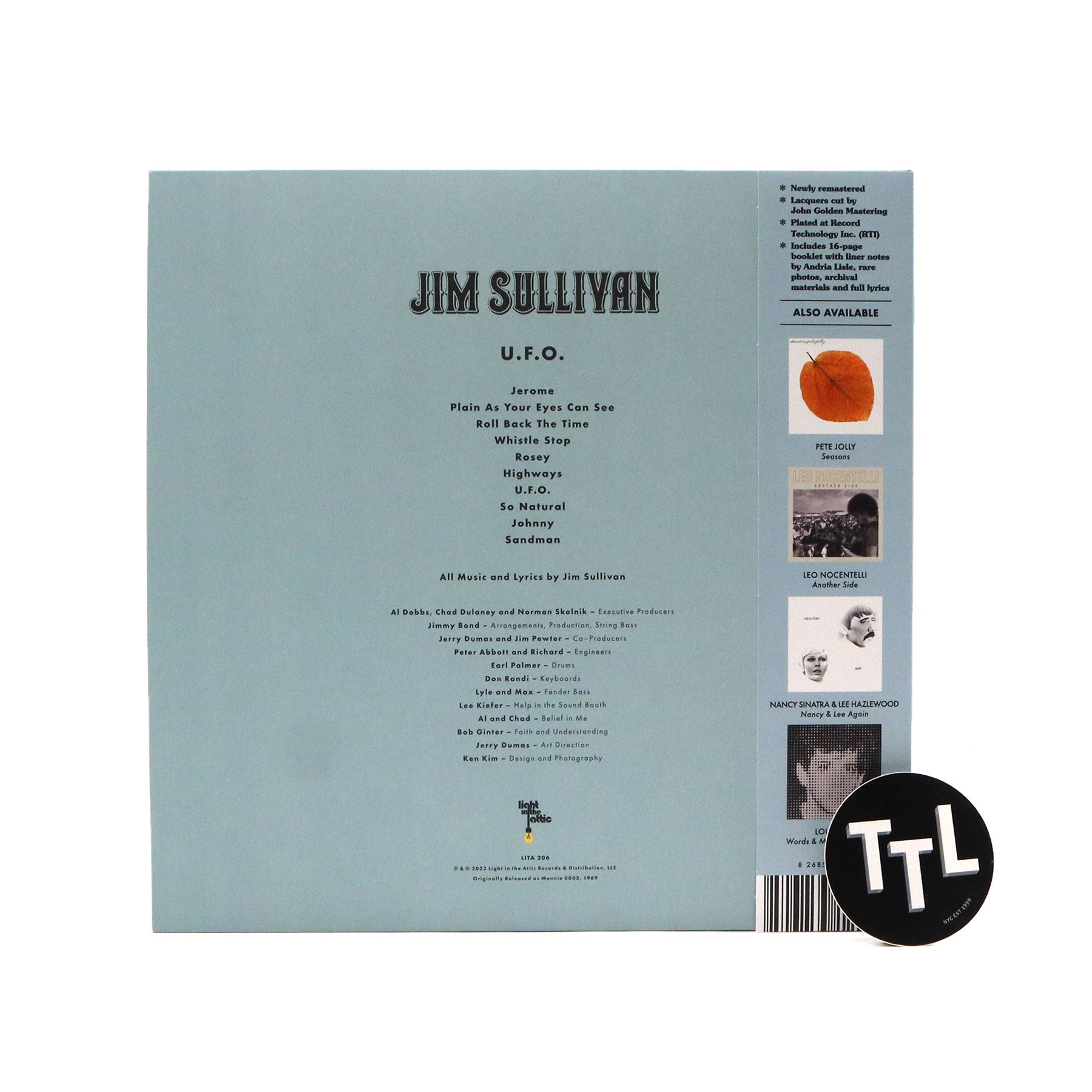 Hot! Jim Sullivan's U.F.O. on Blue Splatter Vinyl LP