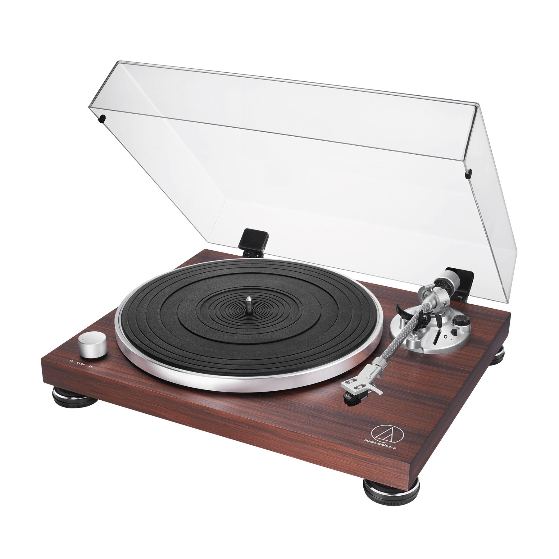 Audio-Technica AT-LPW50BT-RW Rosewood Bluetooth Turntable - Mid-Range Flagship