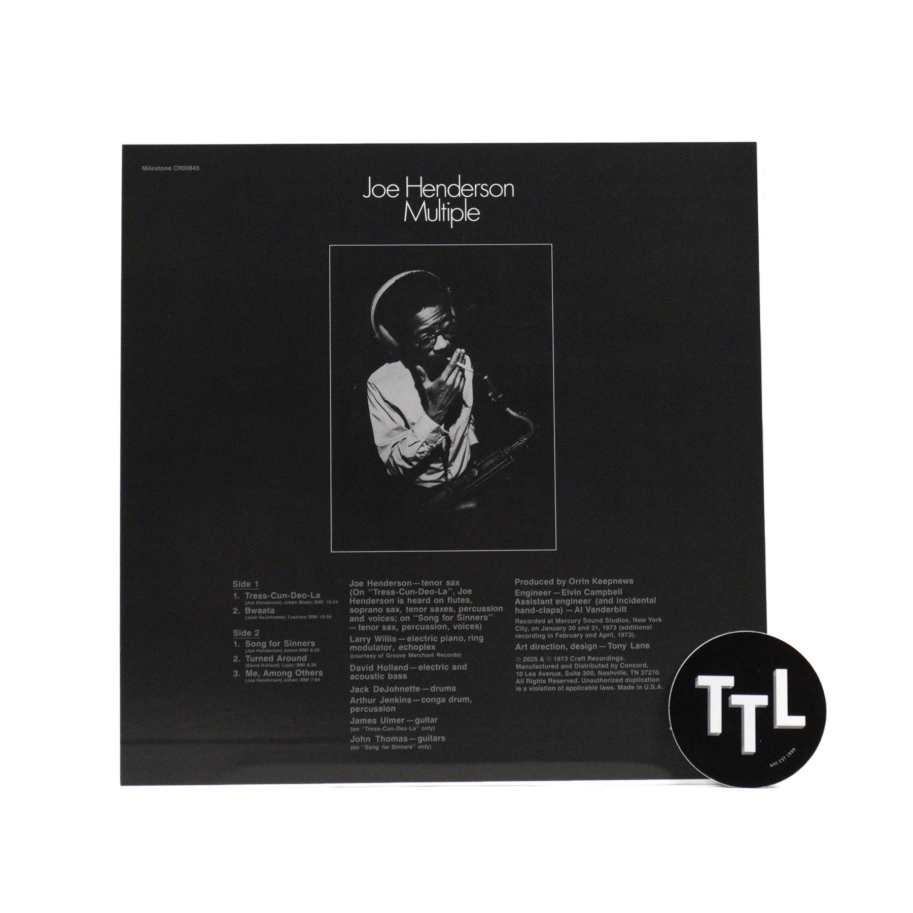 Hot Deal! Joe Henderson's Multiple on 180g Vinyl LP - Jazz Dispensary Top Shelf