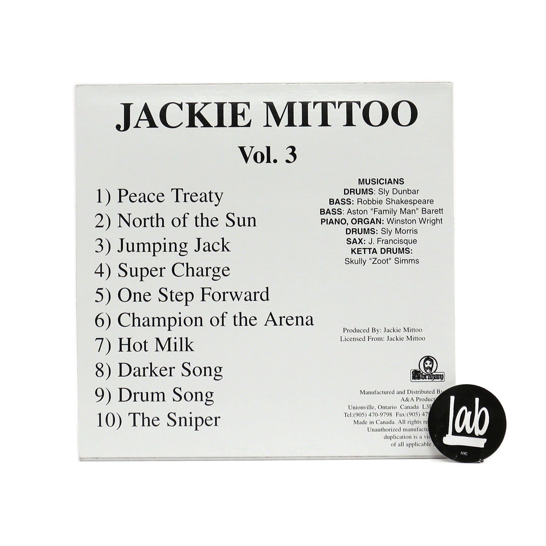 Jackie Mittoo: Show Case Volume 3 Vinyl LP - 2022 Restock!