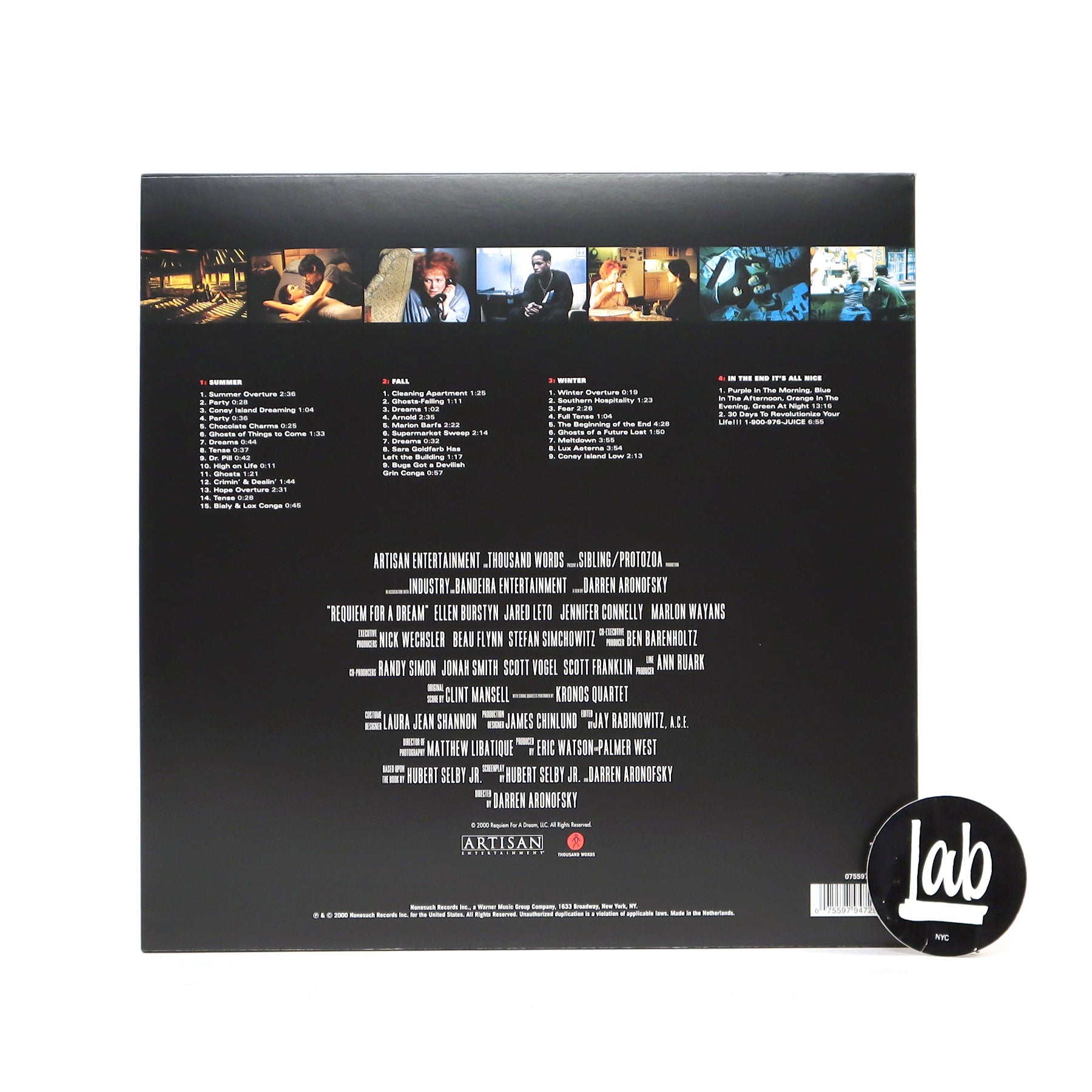 Hot! Clint Mansell & Kronos Quartet: Requiem For A Dream 2LP Vinyl Soundtrack