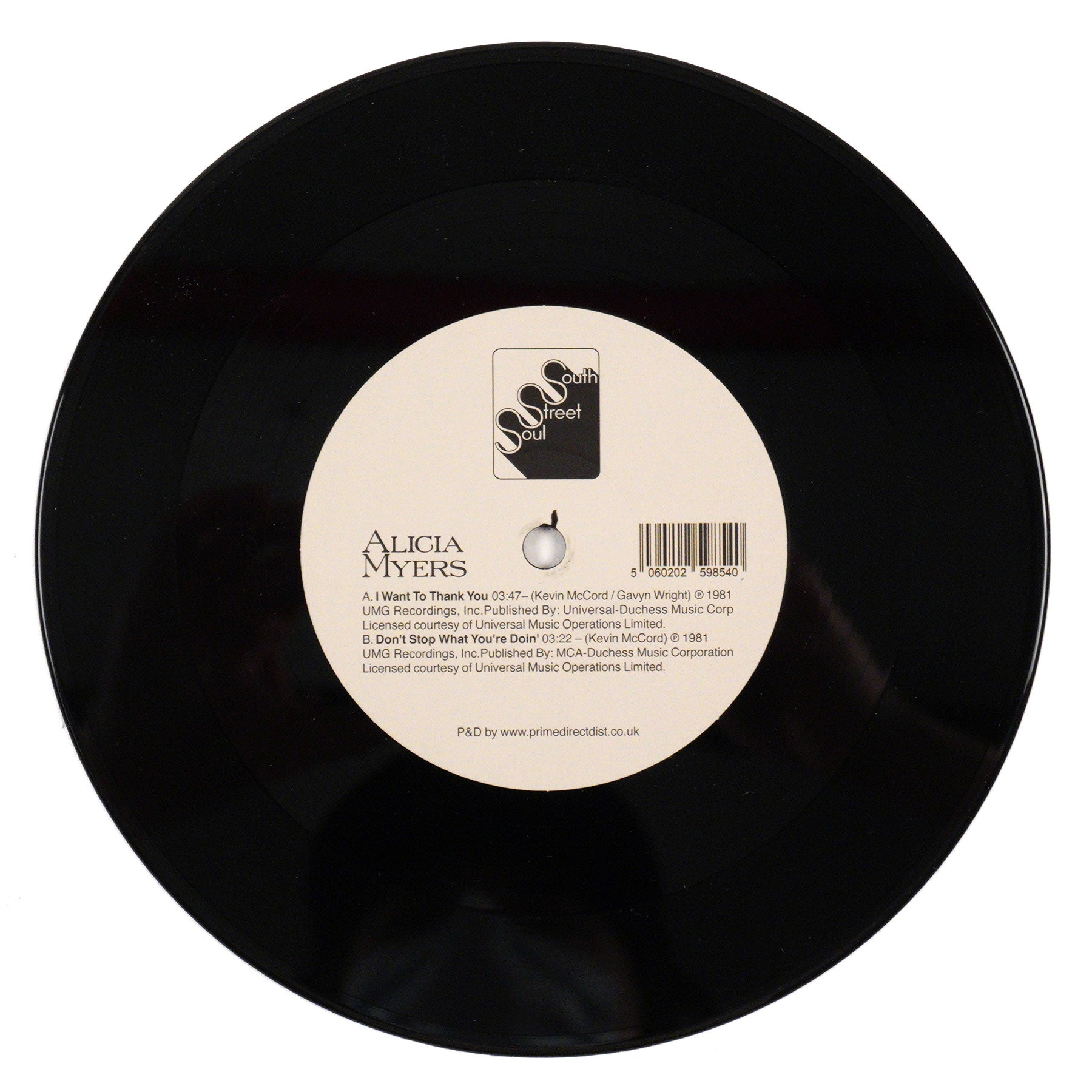 Hot! Alicia Myers - 'I Want to Thank You / Don't Stop What You're Doin' 7' Vinyl