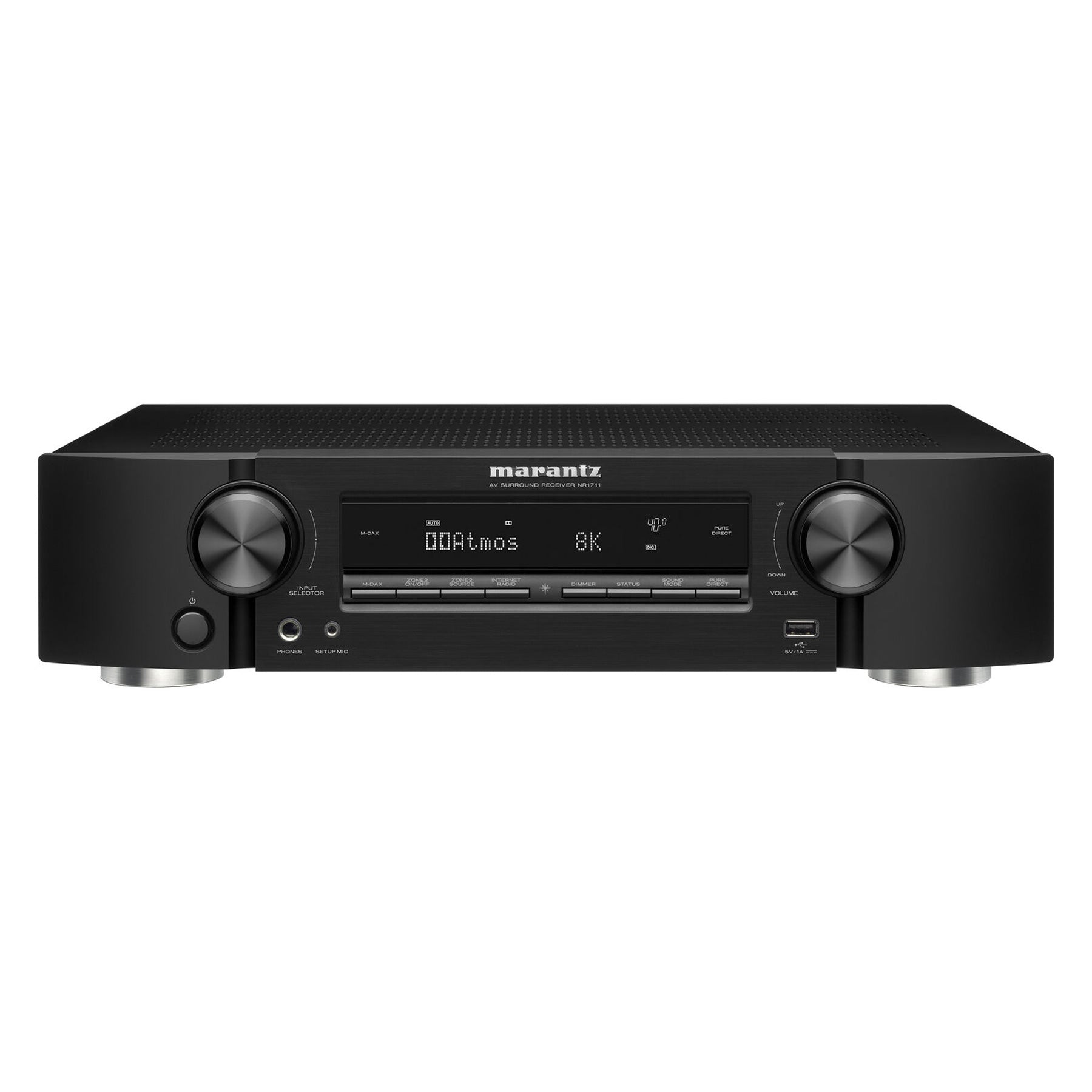Marantz NR1711 Ultra HD Slim Receiver: Wi-Fi, Bluetooth, HEOS, Phono Input