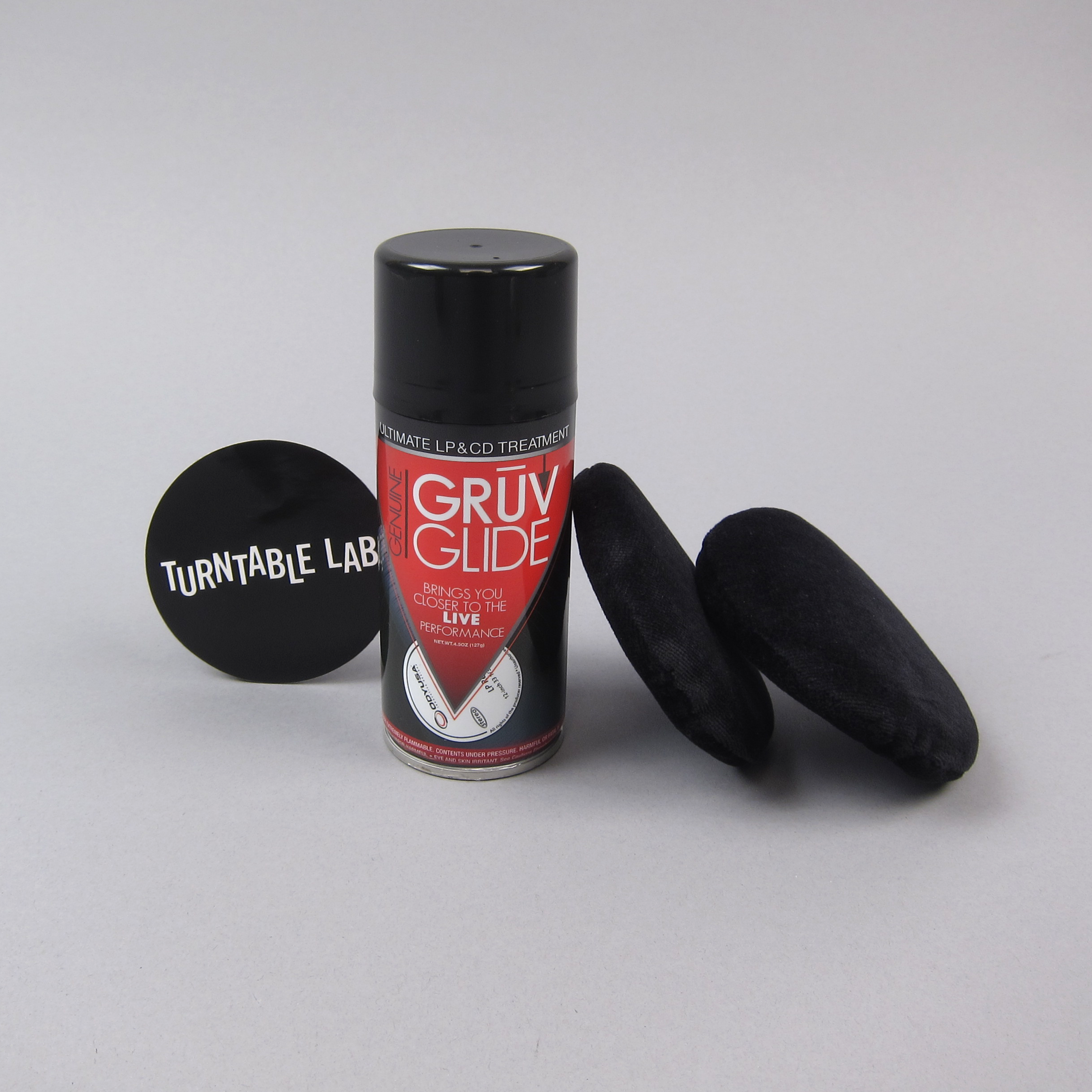 Gruv Glide Spray Vinyl Record Cleaner Kit with 2 Cleaning Pads
