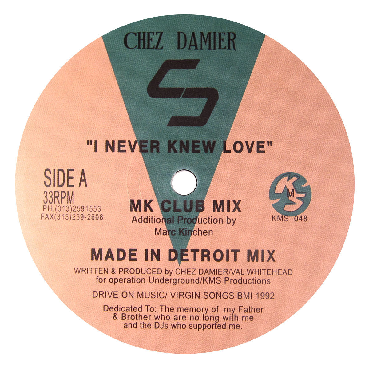 Chez Damier: 'I Never Knew Love' (MK Remix) 12 - inch Vinyl - A 90's House Gem