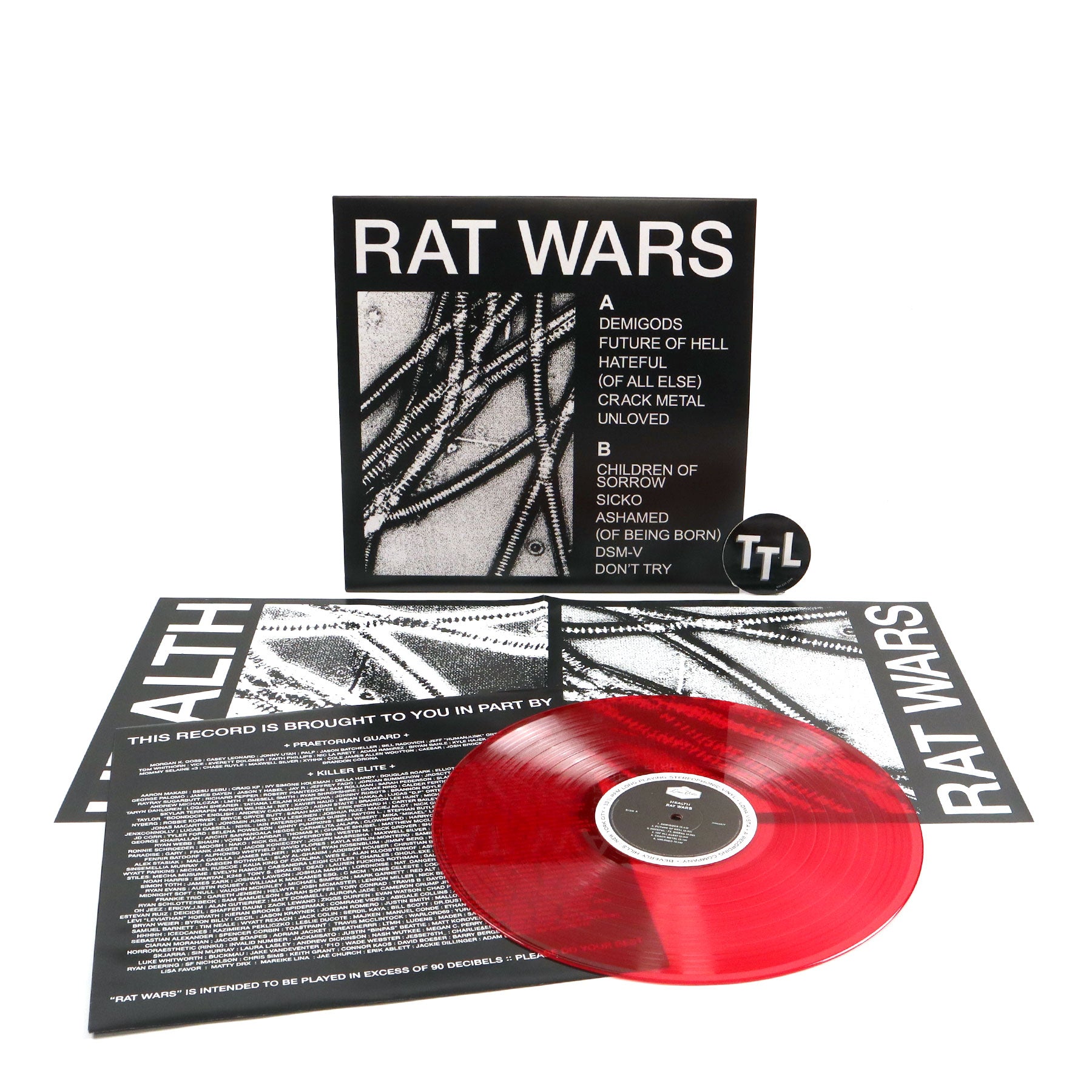Exclusive Indie Vinyl LP: HEALTH's RAT WARS in Translucent Red