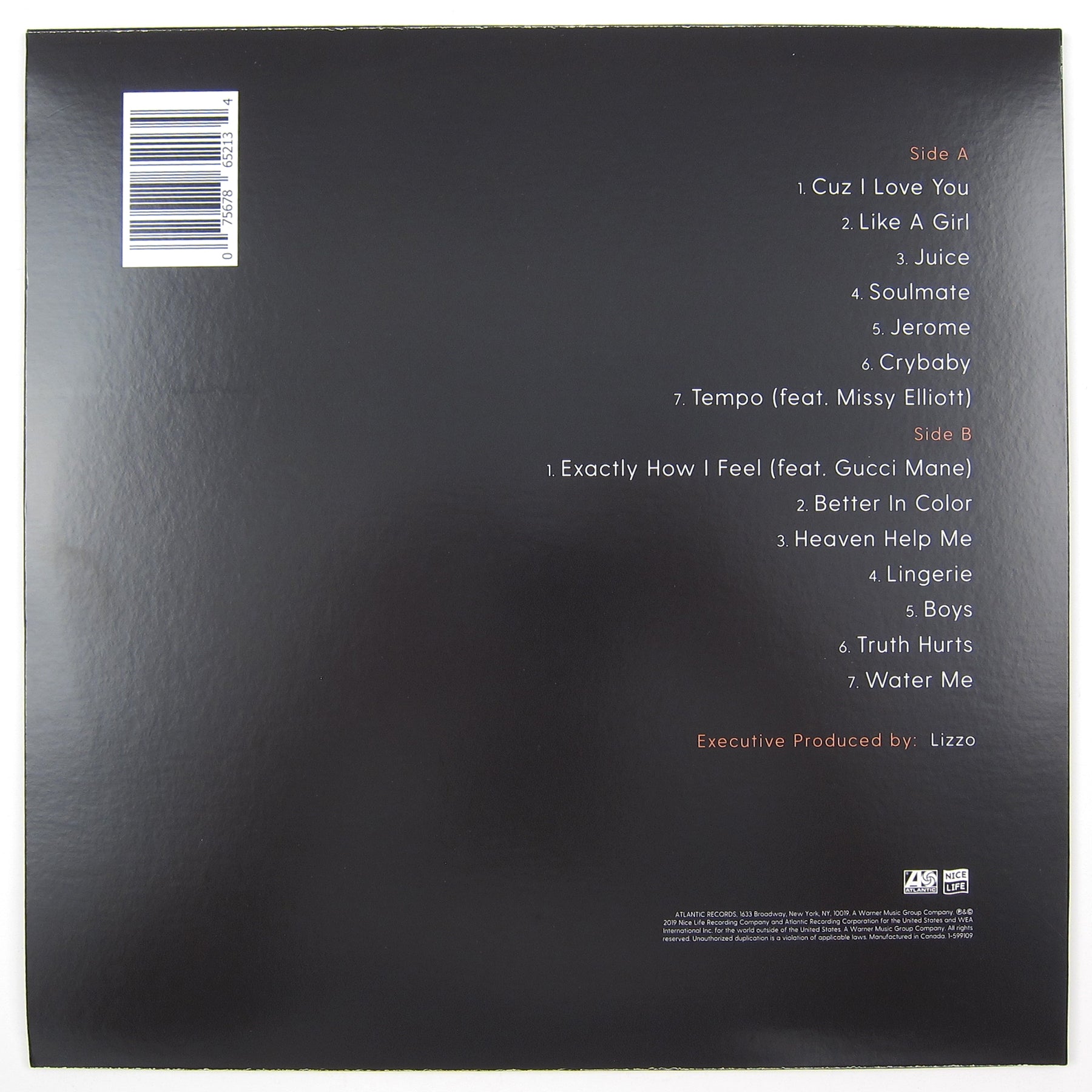 Lizzo's Deluxe Vinyl LP - Cuz I Love You Edition