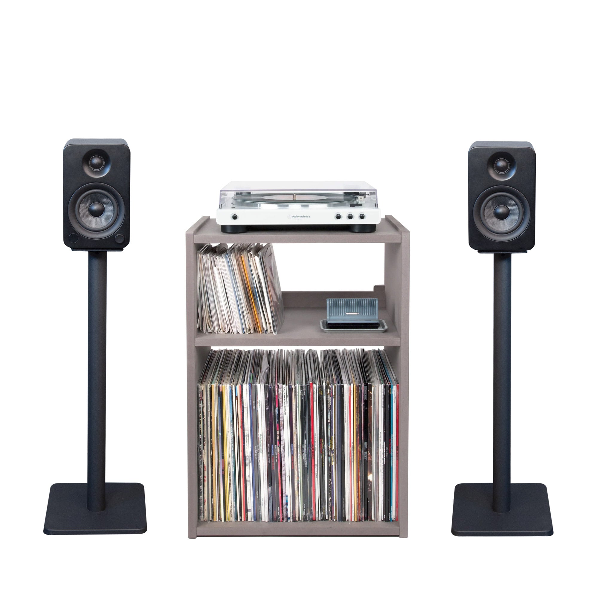 Exclusive Line Phono Cube Plus Turntable Stand with Kanto 26' Speaker Stands Bundle