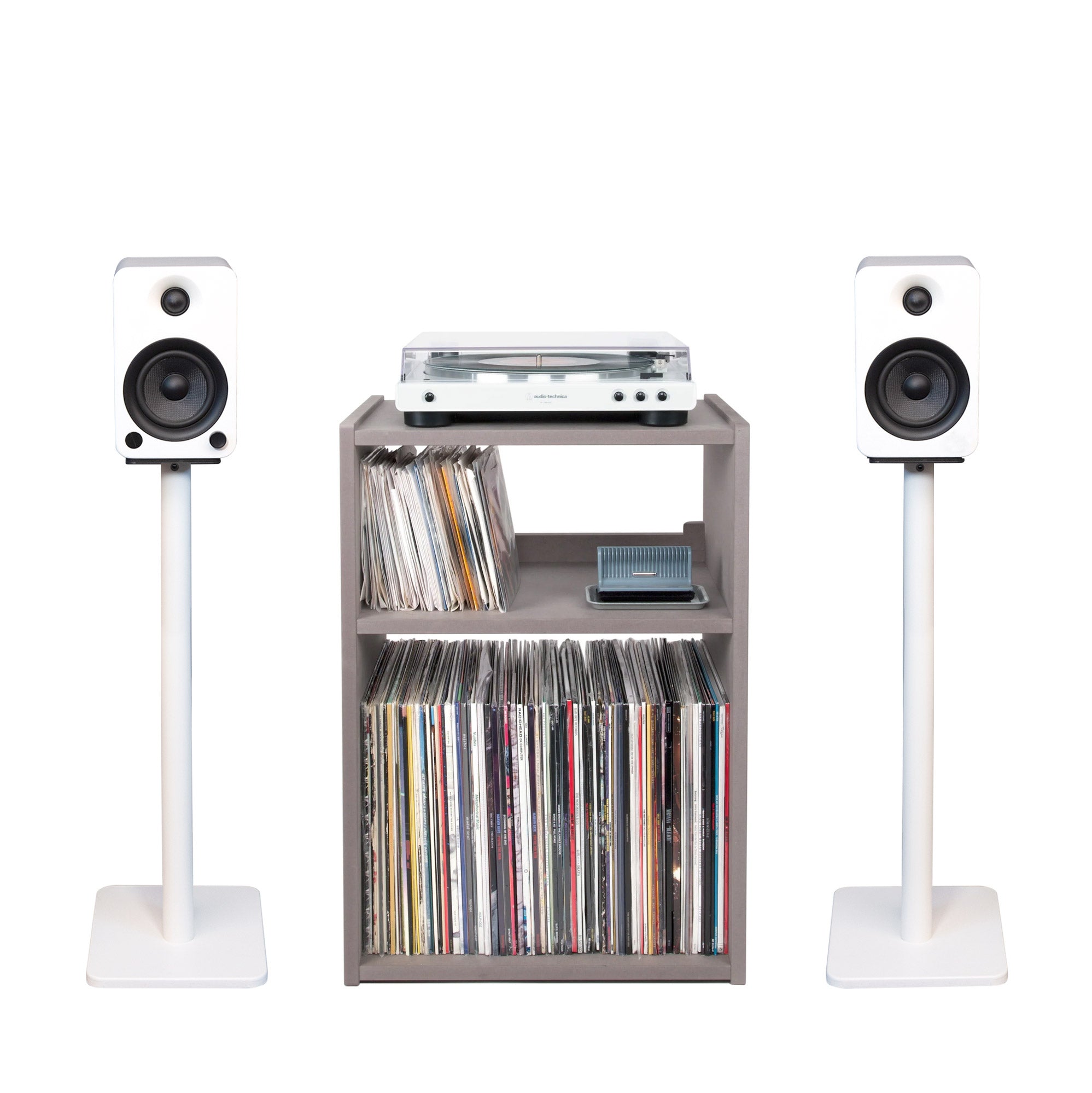Exclusive Line Phono Cube Plus Turntable Stand with Kanto 26' Speaker Stands Bundle