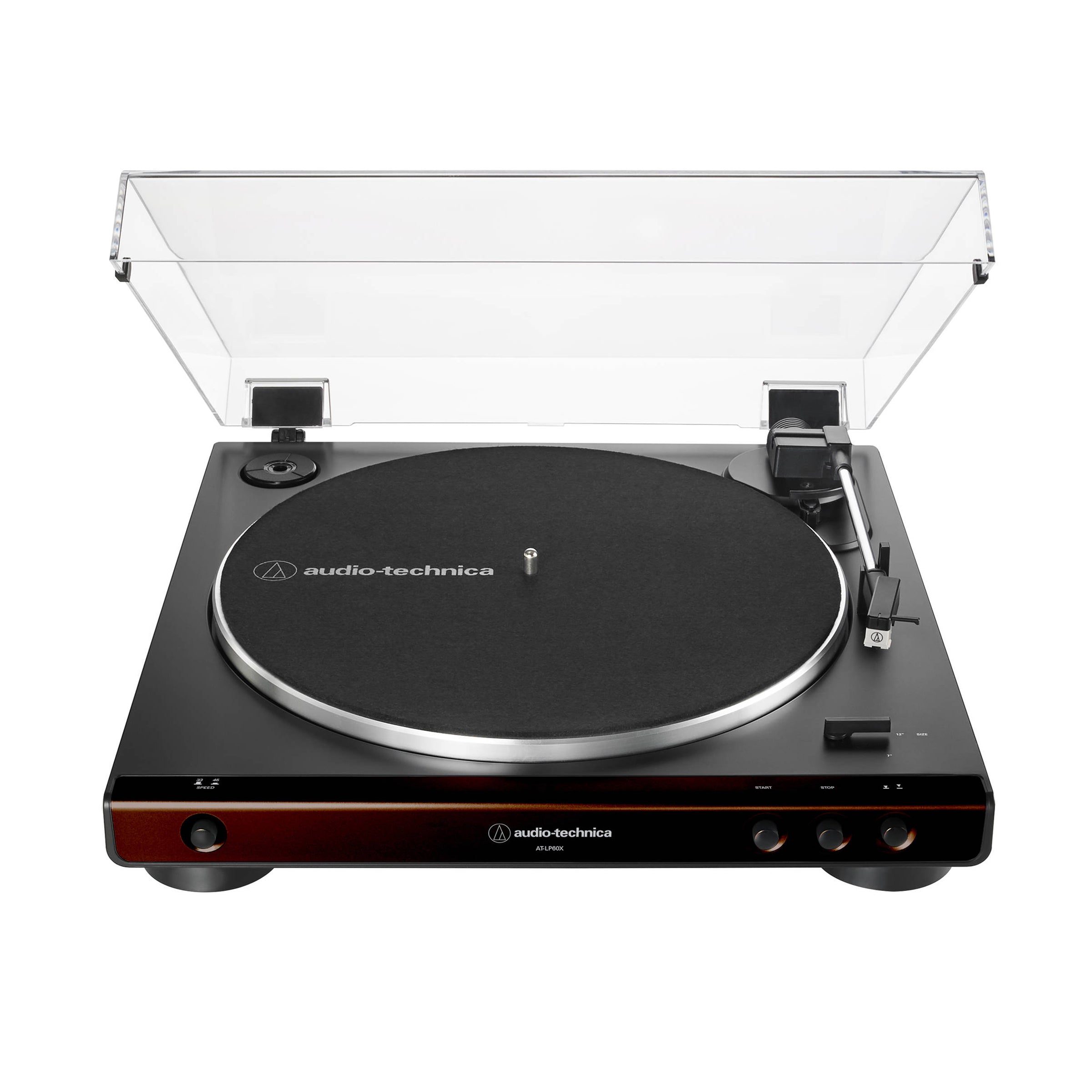 Audio-Technica AT-LP60X-BW Automatic Brown/Black Turntable - Best Starter Turntable Under $150